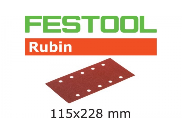 Материал шлифовальный Festool Rubin P 80, компл. из 50 шт. STF-115x228/10-P80-RU/50