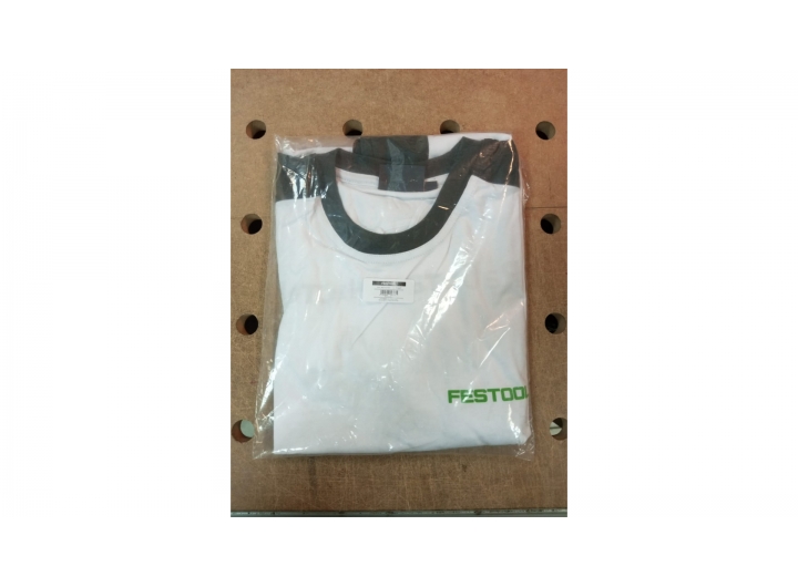 Мужская футболка Festool XL (белая с черным воротником)