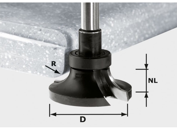 Фреза скругляющая с подшипником Festool HW S12 R19/D70