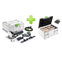 Фрезер дюбельный Festool Domino DF 500 Q-Set + комплект дюбелей и фрез в ассортименте DS 4/5/6/8/10