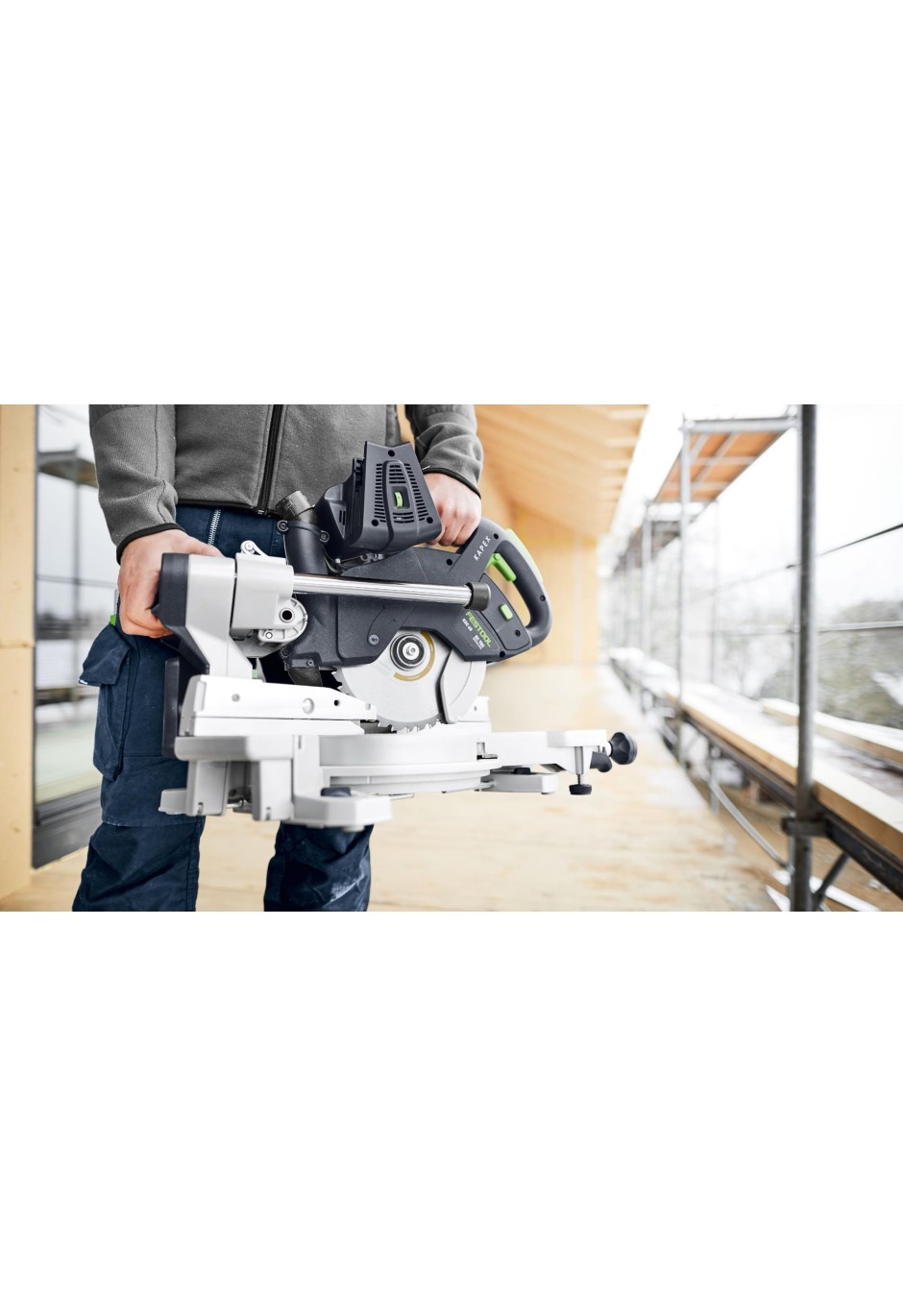 Аккумуляторная торцовочная пила с механизмом протяжки Festool KAPEX KSC 60 EB 5,0 I-Plus