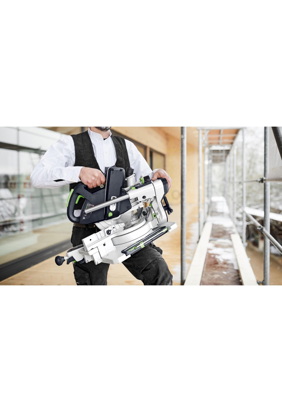 Аккумуляторная торцовочная пила с механизмом протяжки Festool KAPEX KSC 60 EB 5,0 I-Plus