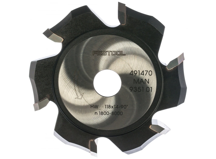 Фреза V-образная пазовая дисковая Festool HW 118x14-90°/Alu