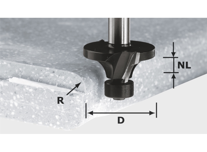 Фреза Festool скругляющая с опорн. подшипником HW R12.7/D41.4 ss S12