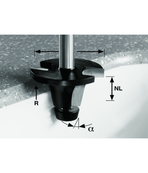 Фреза для снятия фасок с опорн. подшипником Festool HW D63/R12,7/25/18° ss S12