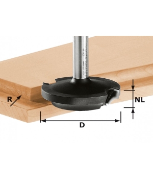 Фреза для профилирования Festool HW 12mm D 63mm Nl 15mm Gl 68mm R 9mm