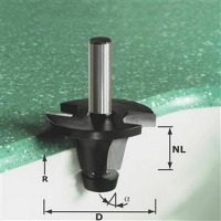 Фреза для установки моек с опорным подшипником Festool HW D 53 / NL 25 / GL 81,7 / R 6,35