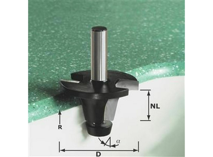 Фреза для установки моек с опорным подшипником Festool HW D 45 / NL 25 / GL 81,7 / R 6,35