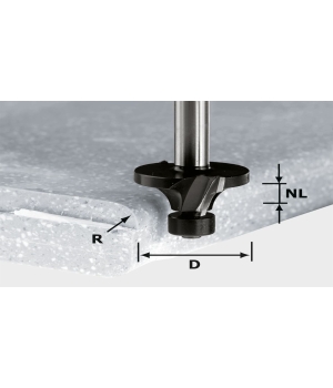 Фреза скругляющая с опорн. подшипником Festool HW R19/D 54 ss S12