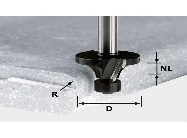 Фреза скругляющая с опорн. подшипником Festool HW R8/D32 ss S12