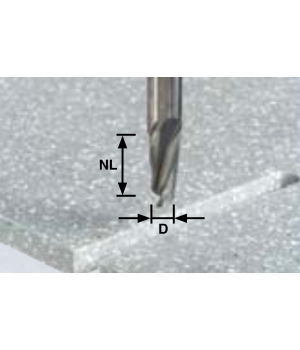 Фреза цельная твёрдосплавная спиральная пазовая Festool HW D12,7/NL27/GL70 ss S12,7