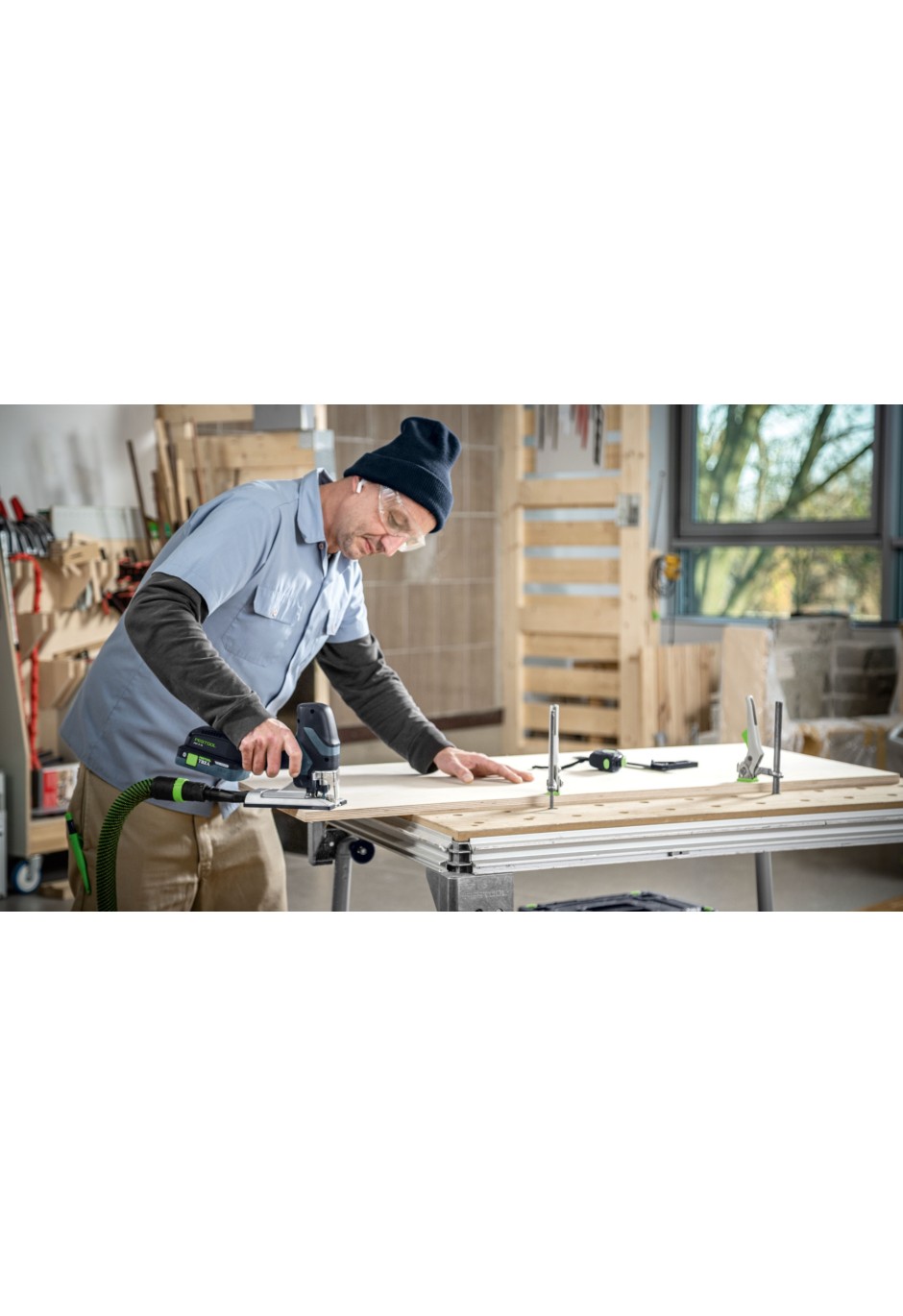 Аккумуляторный маятниковый лобзик Festool PSC-E 18 EB-Basic