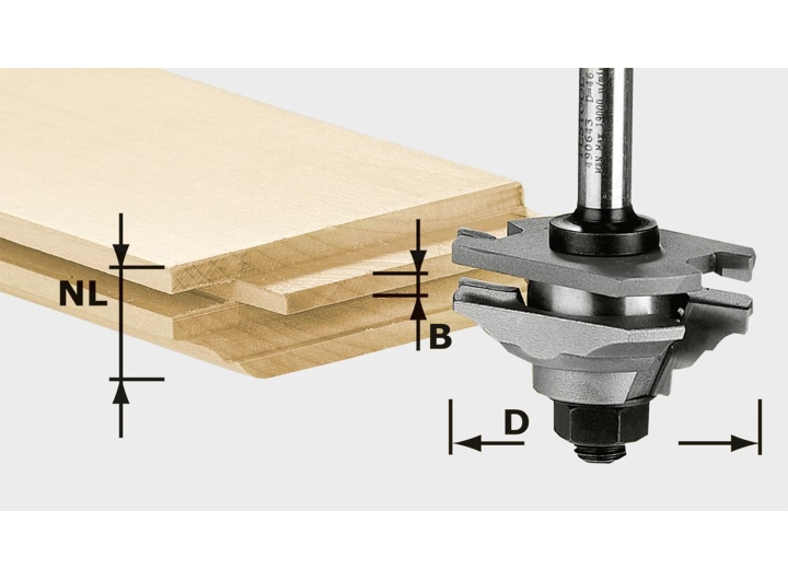 Фреза багетная гребневая Festool HW S12 D46 x D12-FD