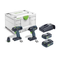 Комплект импульсный шуруповерт и дрель-шуруповерт Festool TID 18 HPC 4,0 I-Set + T 18+3