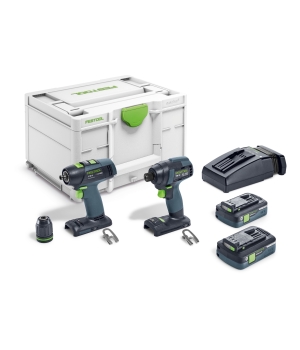 Комплект импульсный шуруповерт и дрель-шуруповерт Festool TID 18 HPC 4,0 I-Set + T 18+3