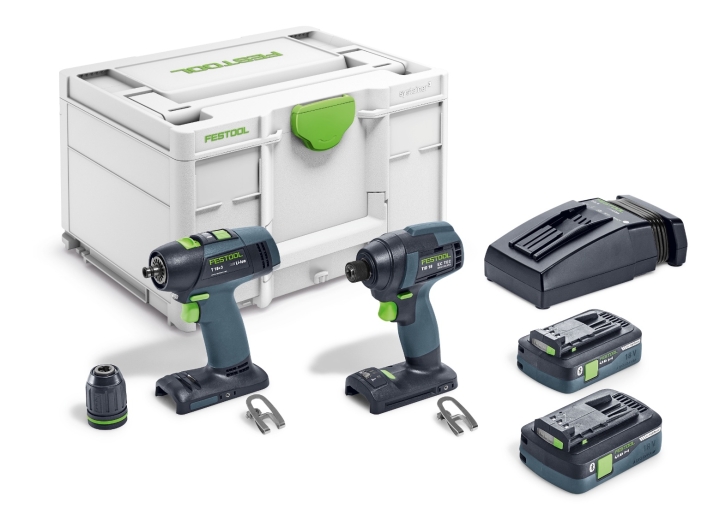Комплект импульсный шуруповерт и дрель-шуруповерт Festool TID 18 HPC 4,0 I-Set + T 18+3