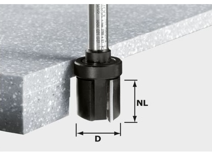 Фреза пригоночная с верхним опорным подшипником Festool HW D28/NL25/GL80 ss S12,7