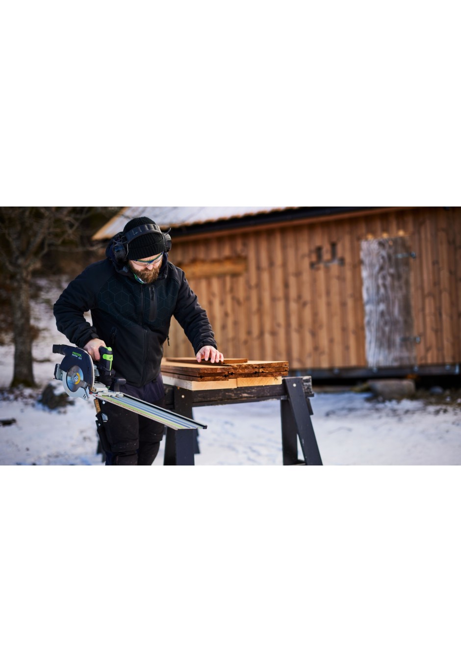 Аккумуляторная дисковая пила Festool HKC 55 KEB-Basic