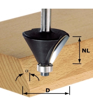 Фреза для снятия фасок с опорным подшипником Festool HW S8 D24/NL10/30°