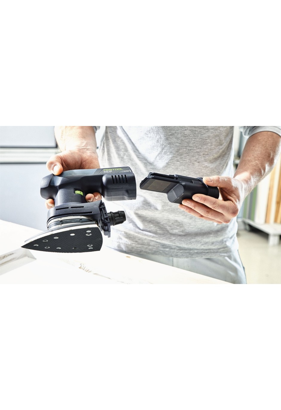 Аккумуляторная дельтавидная шлифовальная машинка Festool DTSC 400 3,0 I-Plus