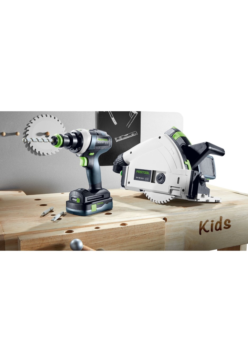 Игрушка Аккумуляторная дрель-шуруповёрт Festool TY-TPC