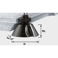 Фреза для профилирования фасок HW с хвостовиком 12,7 мм Festool HW D66,5/30 ss S12,7