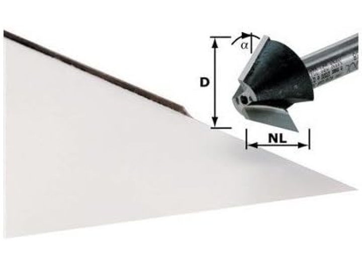 Фреза для снятия фаски Festool HW D24/D26/NL12/GL42/30° ss S8