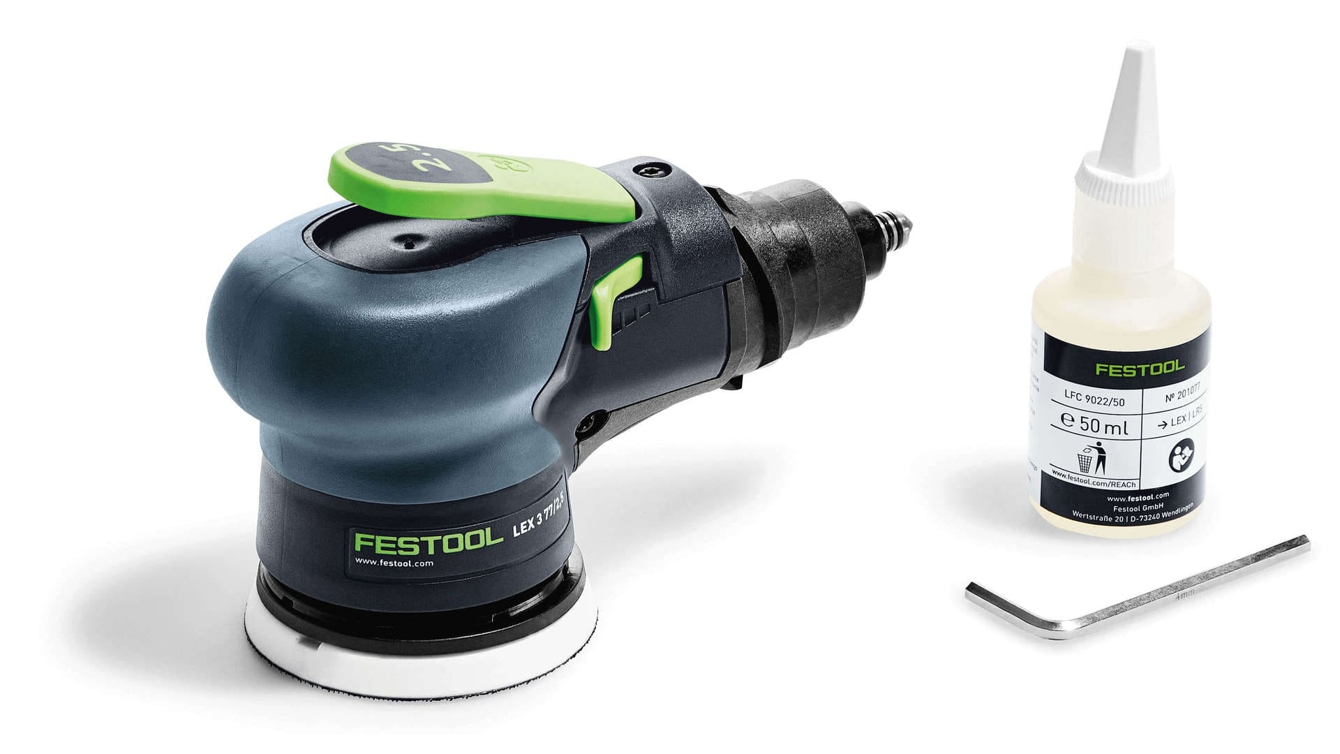 Пневматическая эксцентриковая шлифмашинка Festool LEX 3 77/2,5