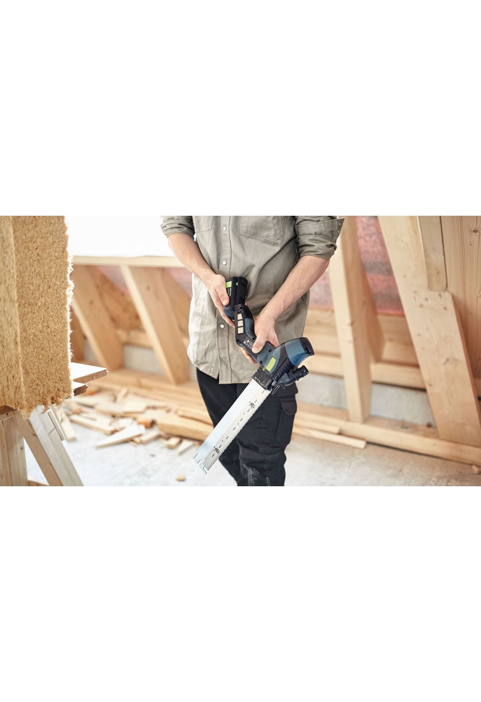 Аккумуляторный резак для раскроя изоляционных материалов Festool ISC 240 Li EB-Basic
