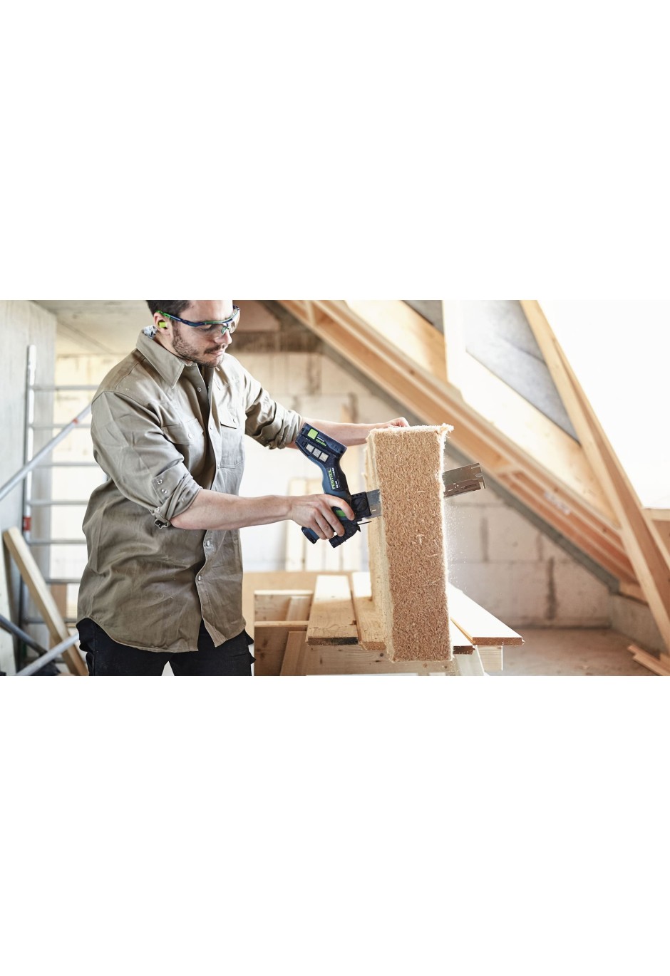 Аккумуляторный резак для раскроя изоляционных материалов Festool ISC 240 Li EB-Basic
