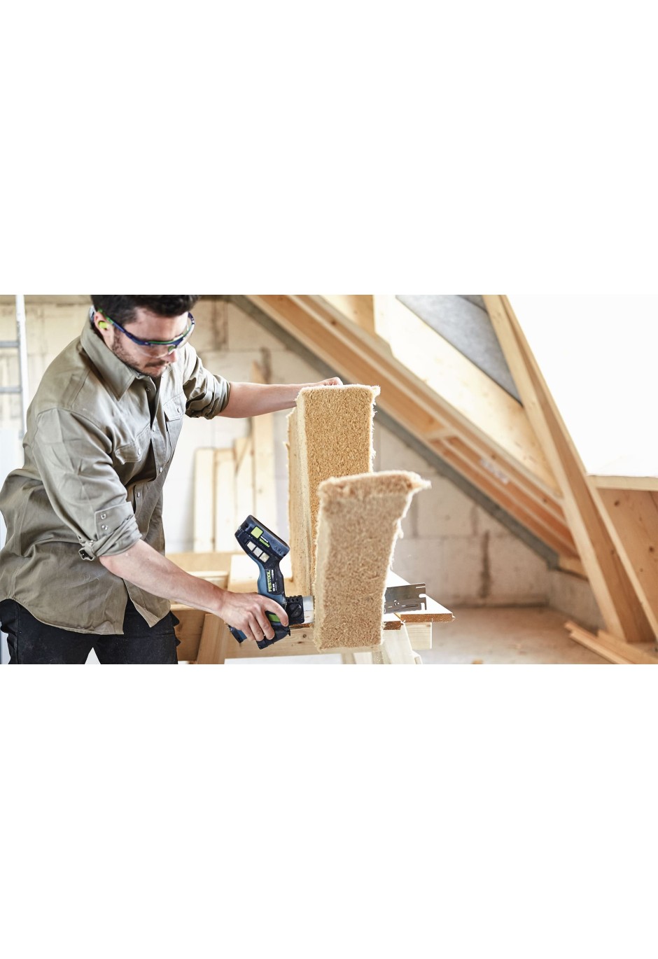 Аккумуляторный резак для раскроя изоляционных материалов Festool ISC 240 Li EB-Basic