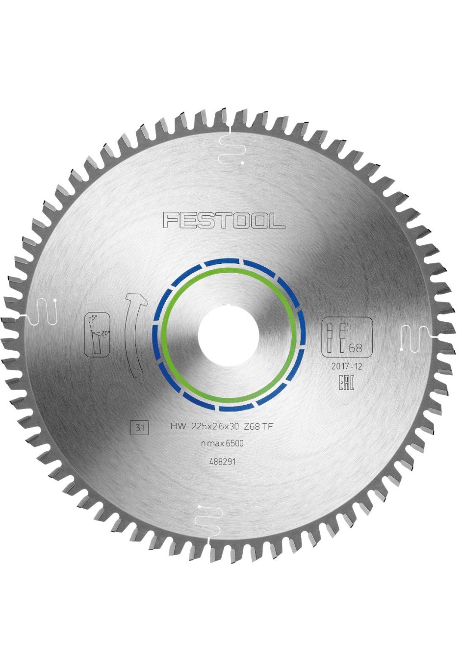 Пильный диск Festool ALUMINIUM/PLASTICS HW 225x2,6x30 TF68