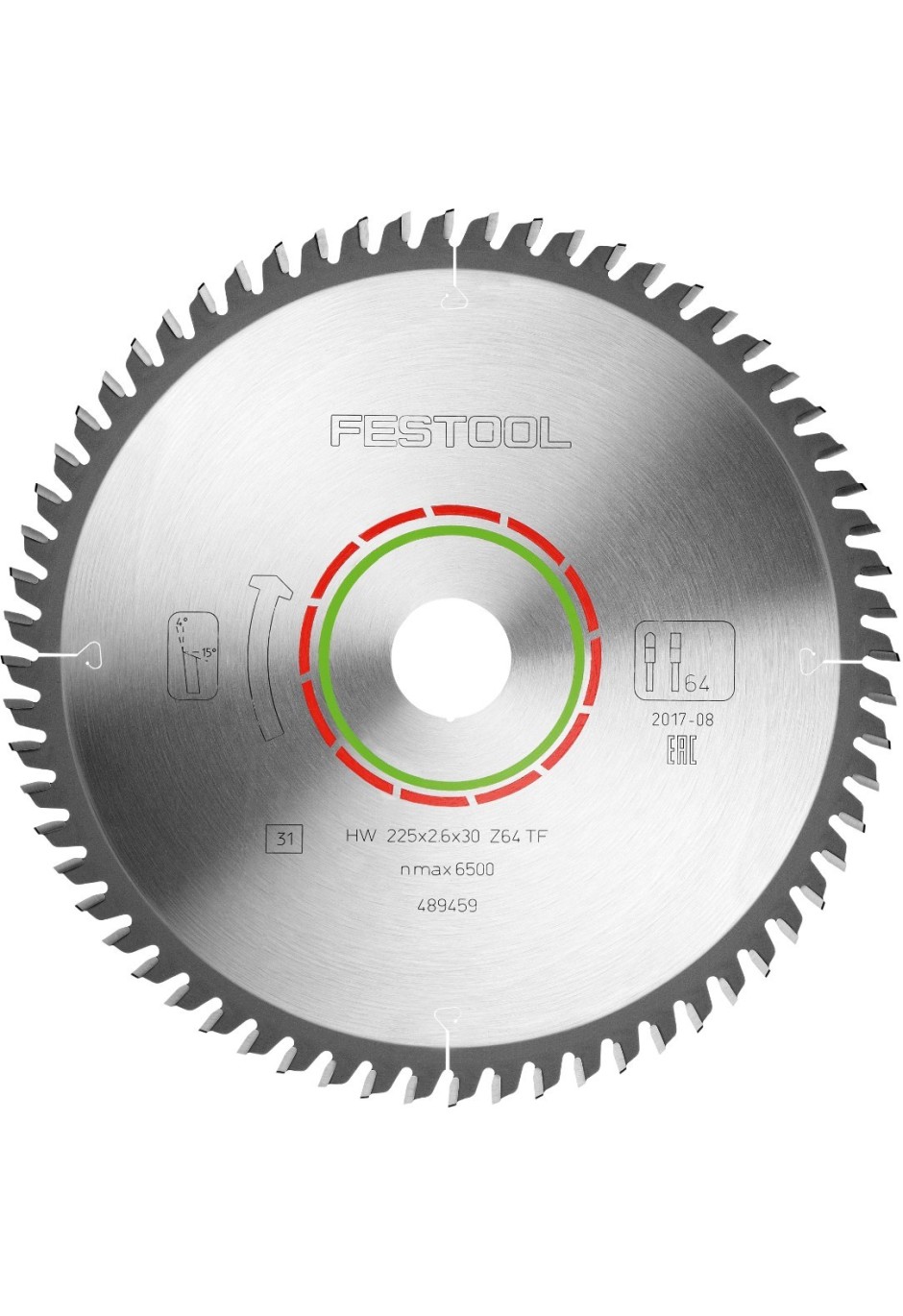 Пильный диск для ламината Festool LAMINATE/HPL HW 225x2,6x30 TF64