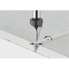 Фреза для обработки ГКЛ Festool HW S8 D12.5/45°