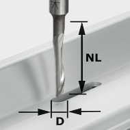 Фреза для обработки алюминиевых сплавов HS, хвостовик 8 мм