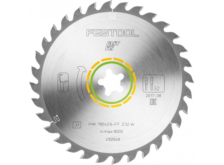 Пильный диск Festool WOOD UNIVERSAL HW 190x2,6 FF W32