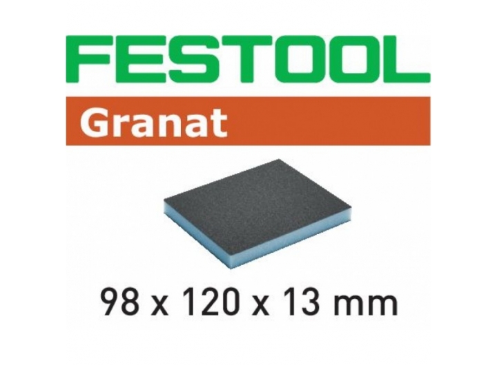Губка шлифовальная Festool Granat 120. компл. из 6 шт. 98x120x13 120 GR/6