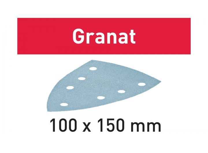 Материал шлифовальный Festool Granat P 150. компл. из 100 шт.  STF DELTA/7 P 150 GR 100X