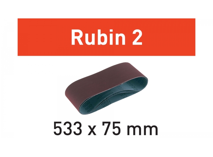 Лента шлифовальная Festool Rubin II P 80. компл. из 10шт. 75 x 533 / P80 RU2/10