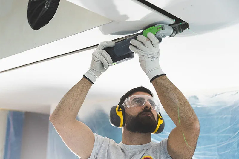 Доработка угла многофункциональным инструментом Festool VECTURO OSC 18
